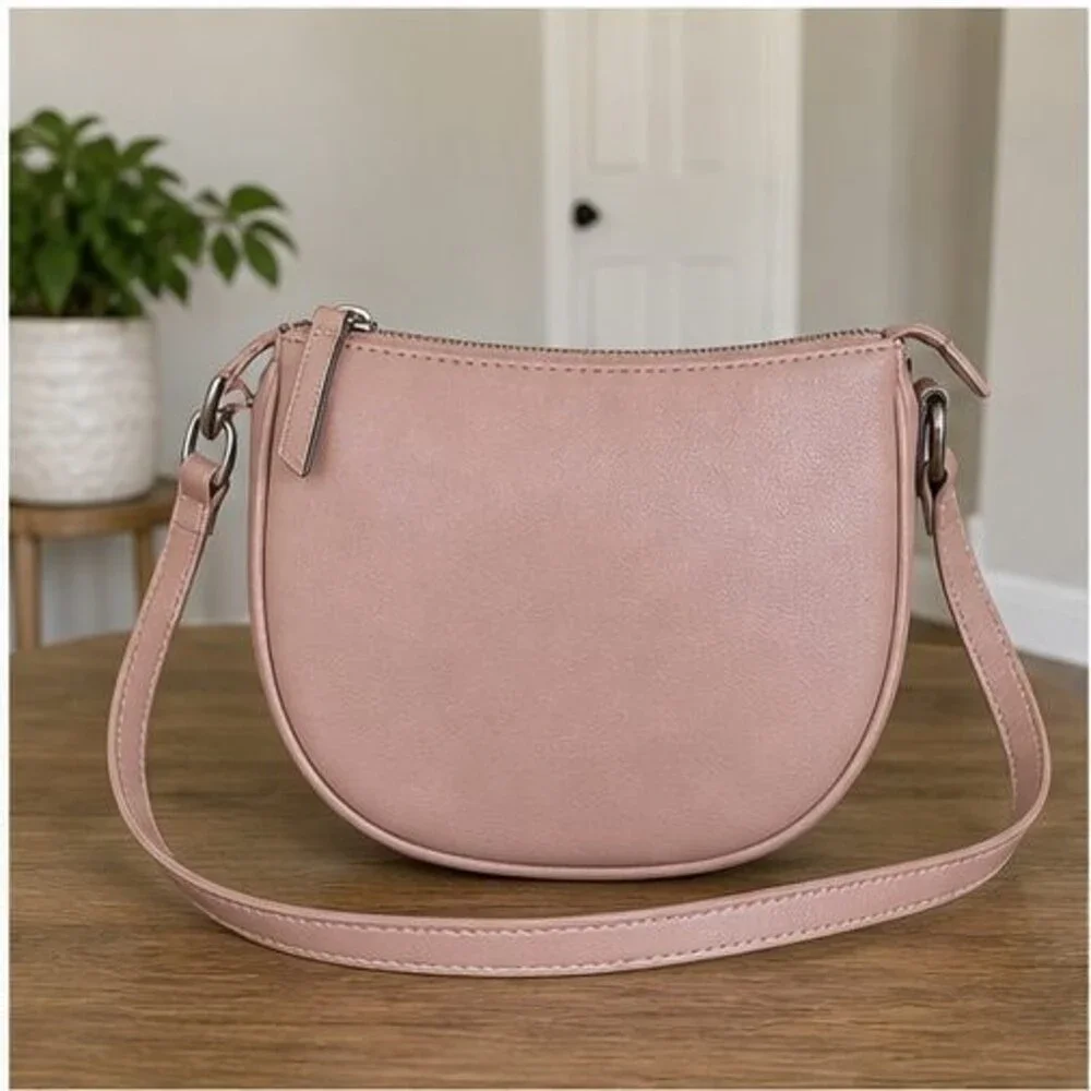 Blush Faux Leather Bag